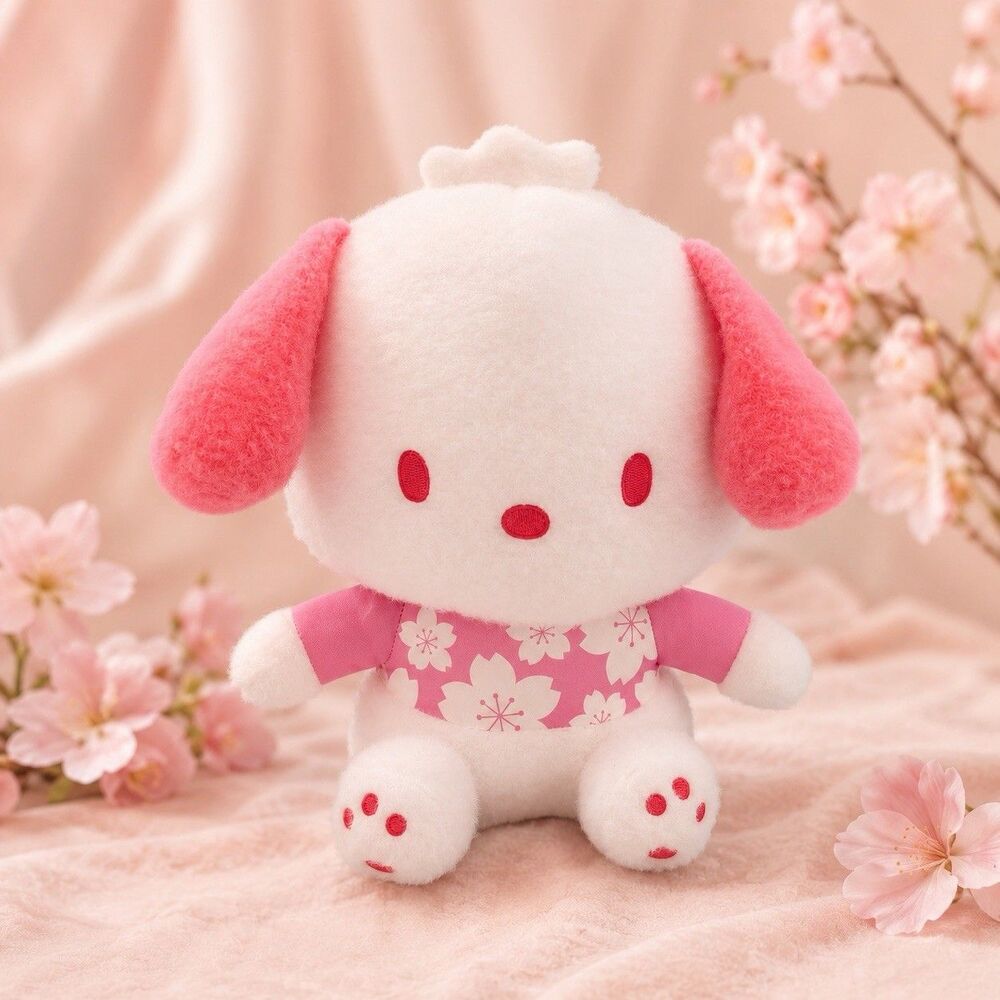 Sanrio Pochacco Sakura Series 11.8” Plush Round1 Cherry Blossom 2025 NWT